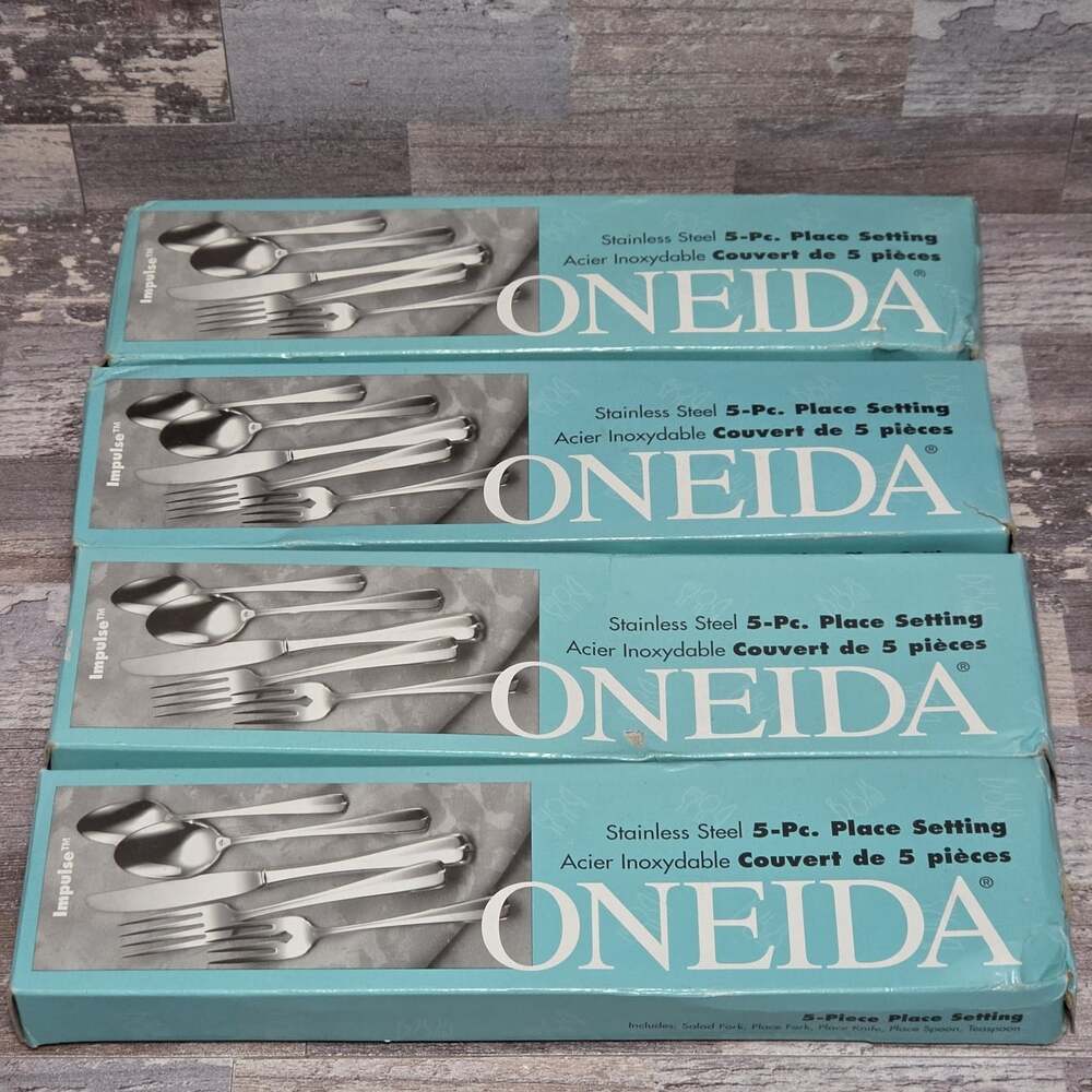 Oneida Stainless Steel Impulse 20 Pieces Service for 4 Unused Flatware